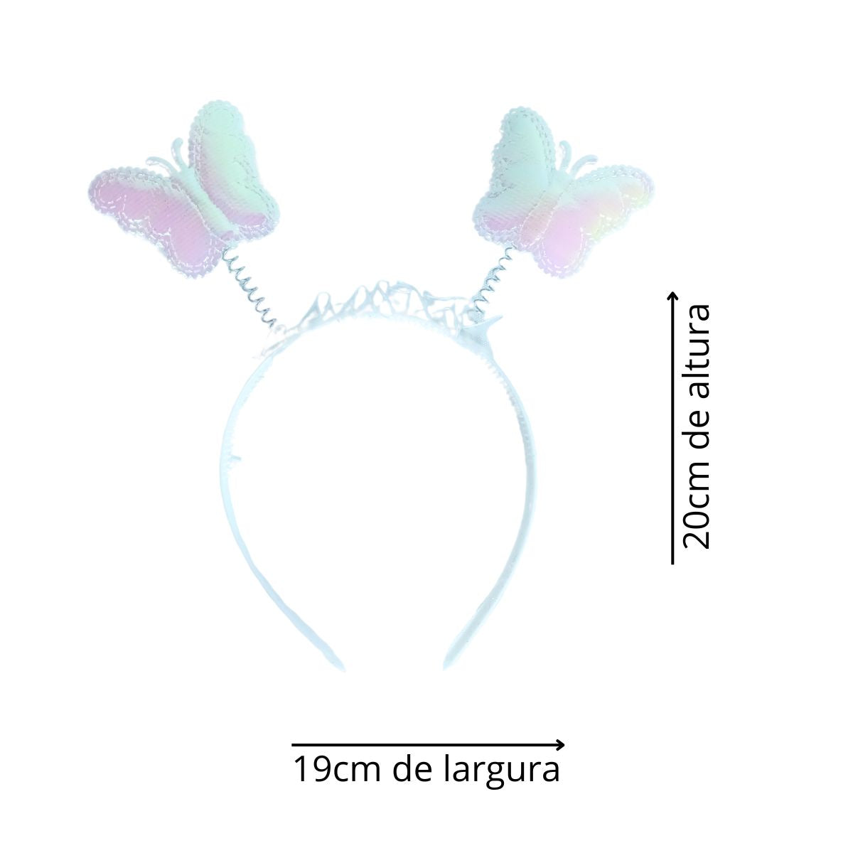 Kit Asa de Borboleta Acessórios Fantasia Carnaval Branco Kit Asa de Borboleta Acessórios Fantasia Carnaval Branco